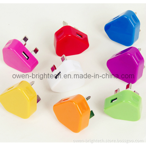 Triangle Travel USB Charger with EU & Us Socket 24month Guarantee (HCX-C117)
